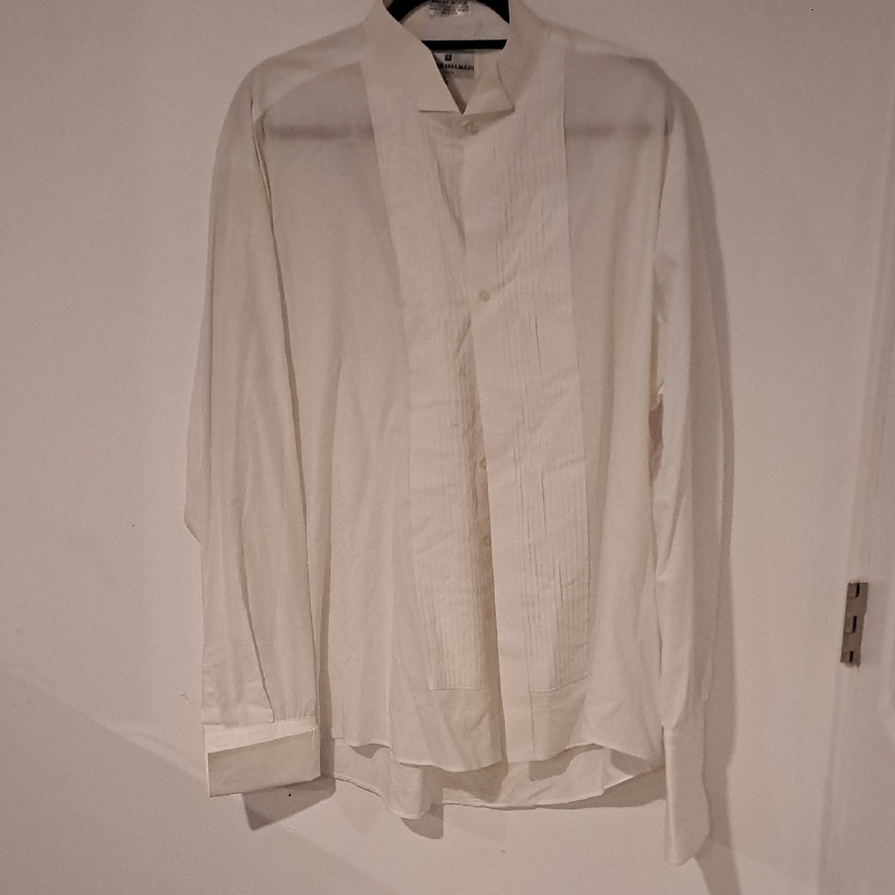 Pierre Balmain White Dress Shirt Sz 18